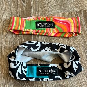 2 Bolder Band women’s athletic headbands. Hand crafted in the USA.